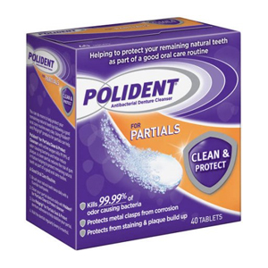 Polident - Antibacterial Denture Cleanser - For Partials Polident - Antibacterial Denture Cleanser - For Partials
